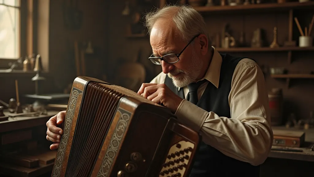 Antique accordion repair