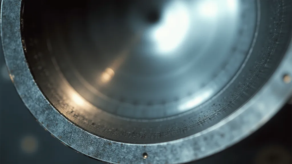 Close-up of a polished primary mirror.