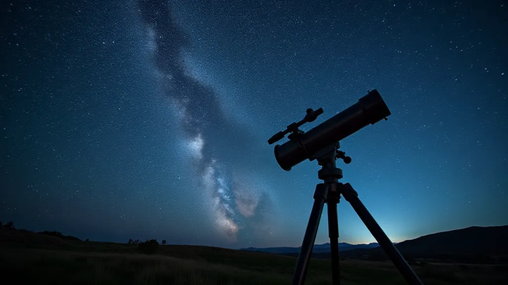 Telescope observing the Milky Way